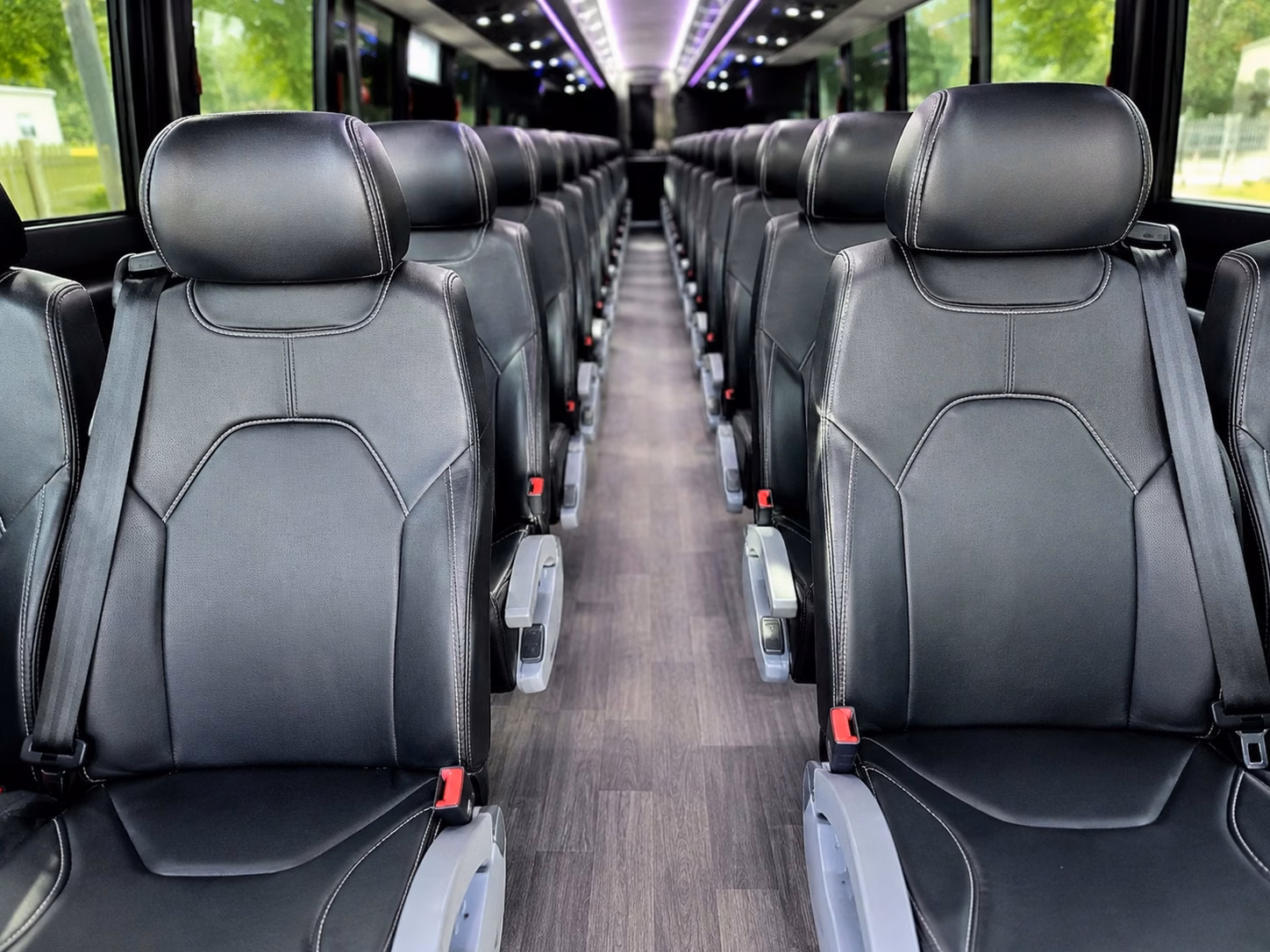 56 passenger charter bus interior
