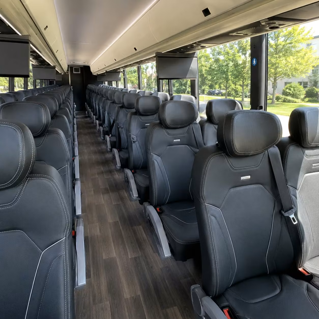indio charter bus rental interior